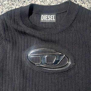 Diesel ribbed cut out sweater